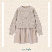 Mayoral Girls: Knit Dress- Beige, CoCo & KaBri Children's Boutique, Brooks Alberta Canada