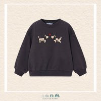 Mayoral: Girls Puppy Pullover - Coal, CoCo & KaBri Children's Boutique, Brooks Alberta Canada