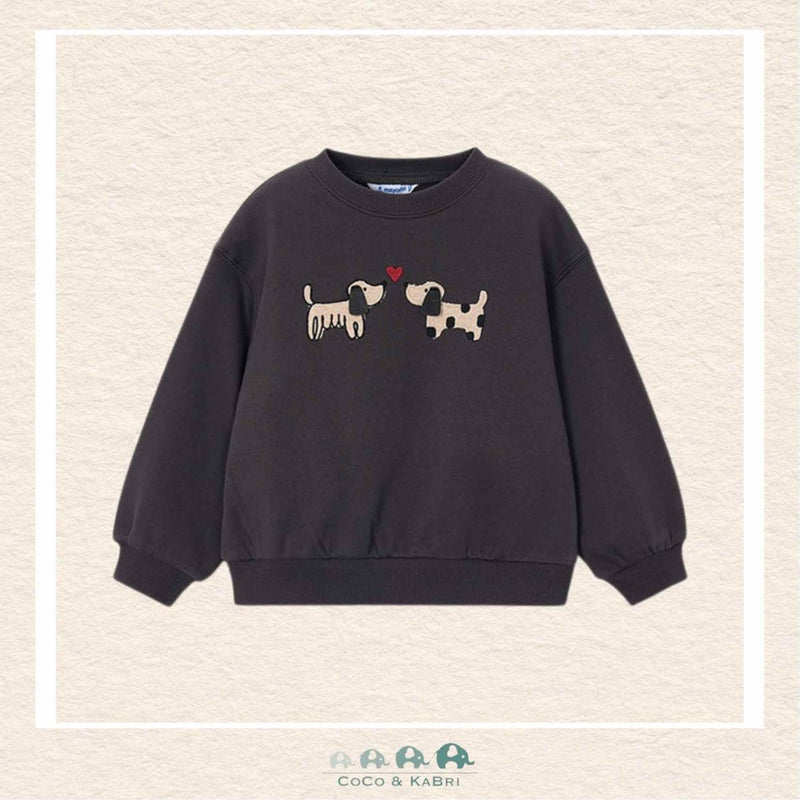 Mayoral: Girls Puppy Pullover - Coal, CoCo & KaBri Children's Boutique, Brooks Alberta Canada