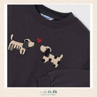 Mayoral: Girls Puppy Pullover - Coal, CoCo & KaBri Children's Boutique, Brooks Alberta Canada