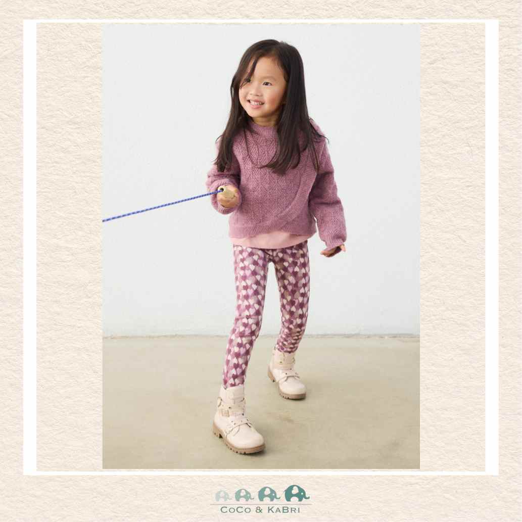 Mayoral Girls Purple Heart Leggings, CoCo & KaBri Children's Boutique, Brooks Alberta Canada
