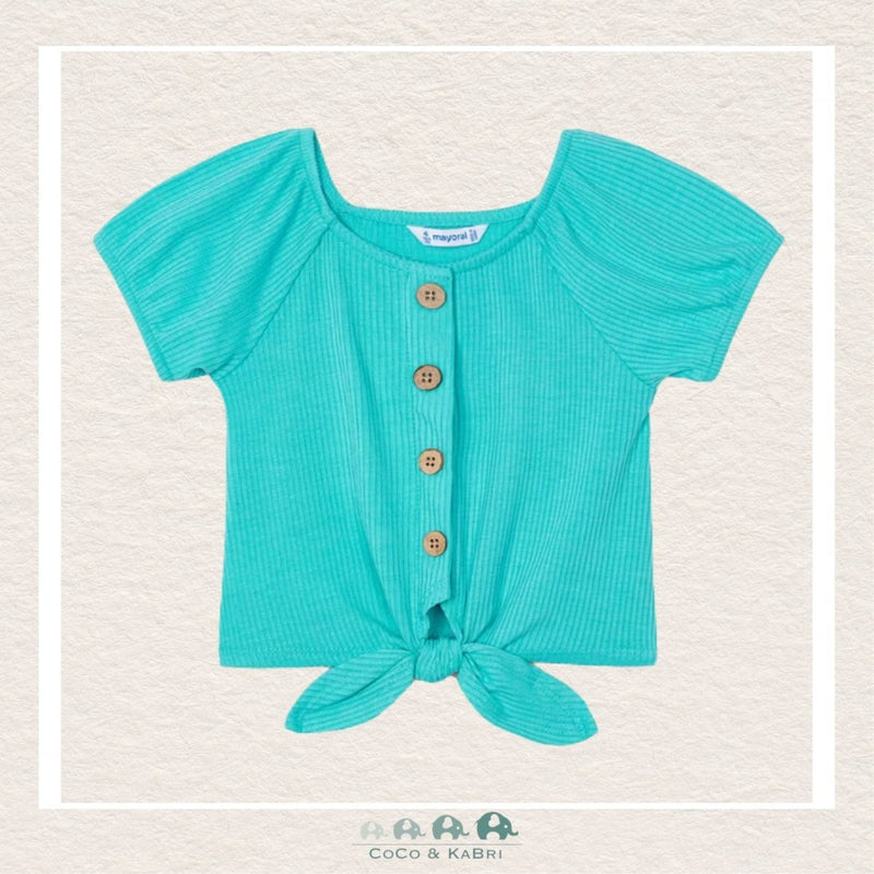 Mayoral Girls Ribbed Shirt - Jade, CoCo & KaBri Children's Boutique