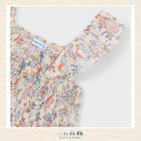 Mayoral: Girls' Salmon & Blue Floral Top, CoCo & KaBri Children's Boutique, Brooks Alberta Canada