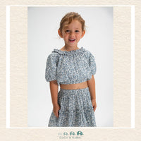 Mayoral: Girls Sky Blue Dobby Top, CoCo & KaBri Children's Boutique