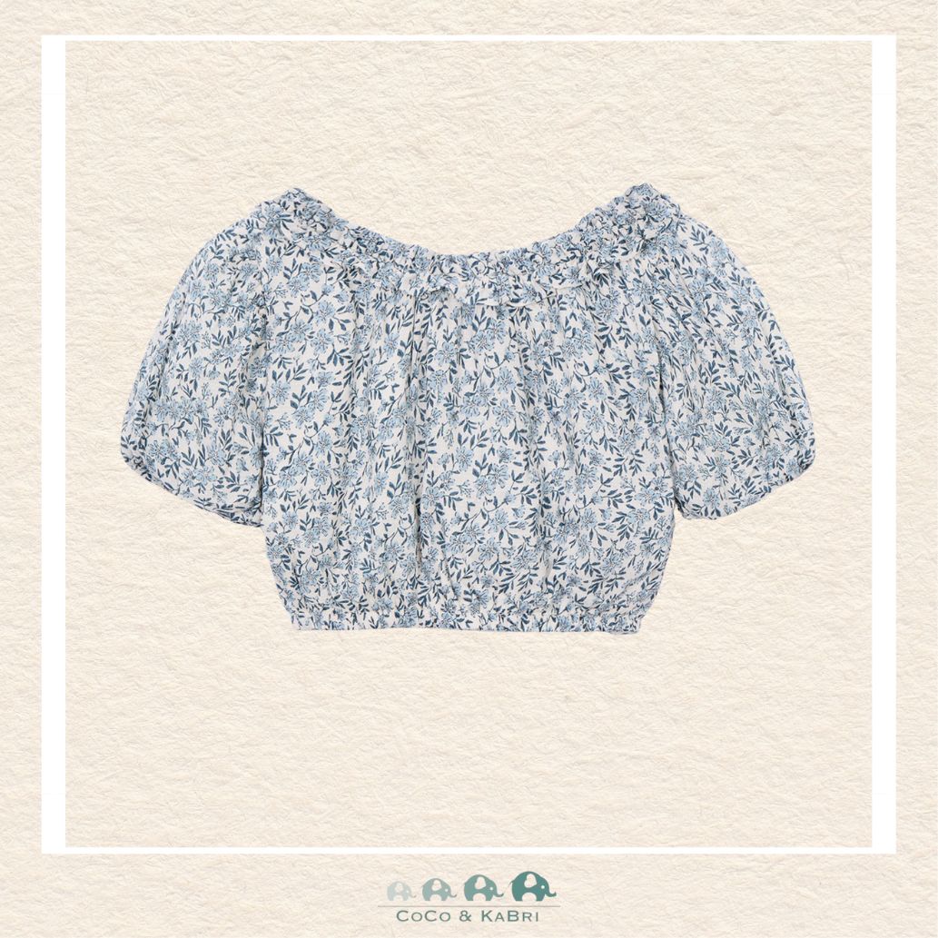 Mayoral: Girls Sky Blue Dobby Top, CoCo & KaBri Children's Boutique