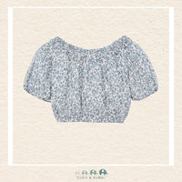 Mayoral: Girls Sky Blue Dobby Top, CoCo & KaBri Children's Boutique