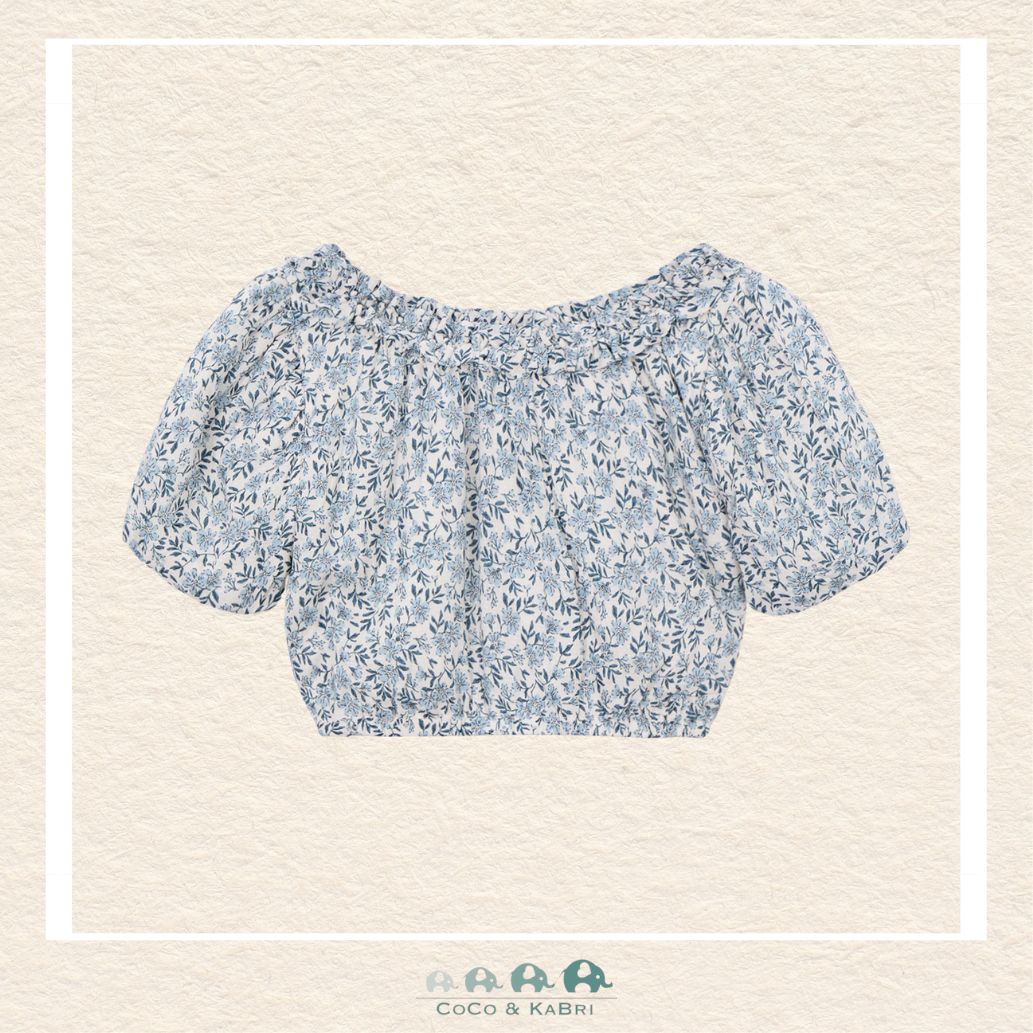 Mayoral: Girls Sky Blue Dobby Top, CoCo & KaBri Children's Boutique