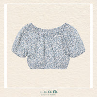 Mayoral: Girls Sky Blue Dobby Top, CoCo & KaBri Children's Boutique