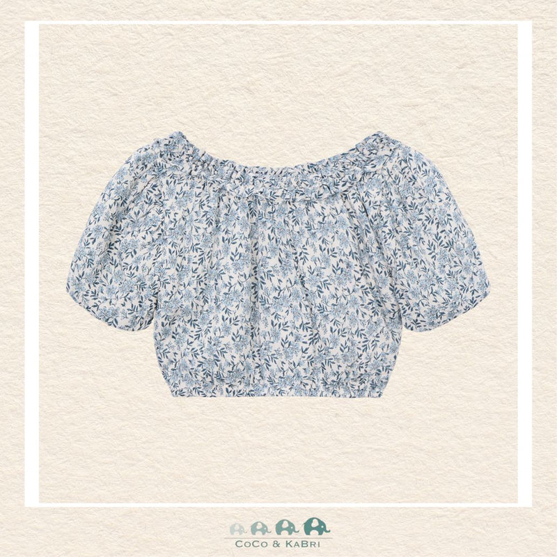 Mayoral: Girls Sky Blue Dobby Top, CoCo & KaBri Children's Boutique
