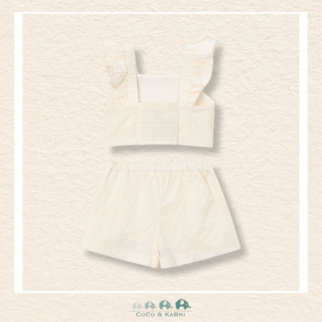 Back view of Mayoral girls two-piece set showing the high-quality cotton blend and comfortable fit | Canada