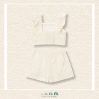 Back view of Mayoral girls two-piece set showing the high-quality cotton blend and comfortable fit | Canada