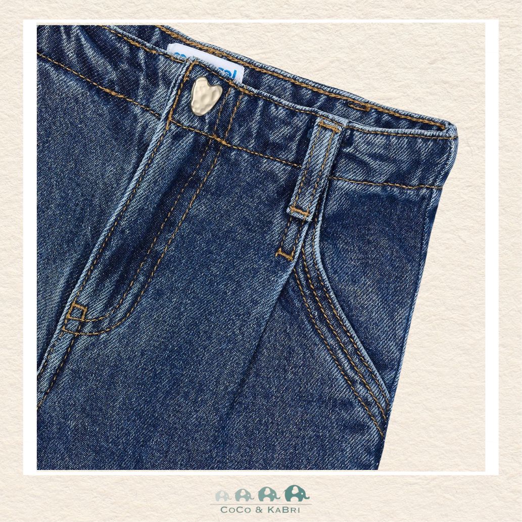 Mayoral: Girls Wide Leg Dark Denim Pants, CoCo & KaBri Children's Boutique