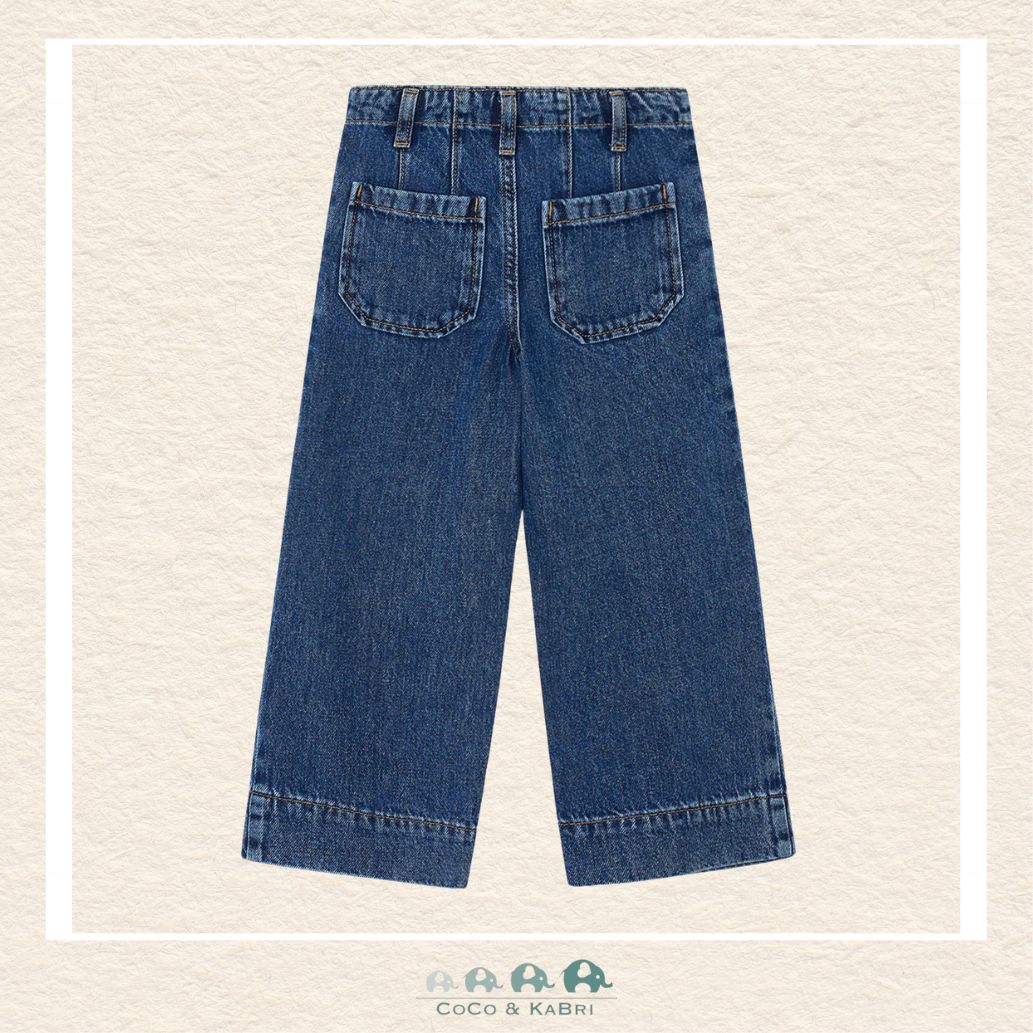 Mayoral: Girls Wide Leg Dark Denim Pants, CoCo & KaBri Children's Boutique