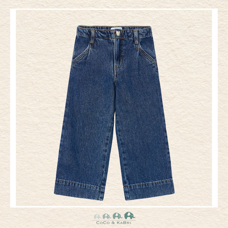 Mayoral: Girls Wide Leg Dark Denim Pants, CoCo & KaBri Children's Boutique