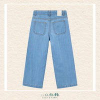 Back view of Mayoral Girls Wide Leg Denim Pants showing the polished fit and high-quality construction | Canada