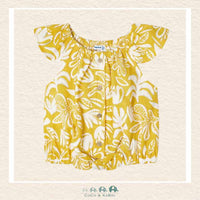 Mayoral: Girls Yellow Tropical Top, CoCo & KaBri Children's Boutique