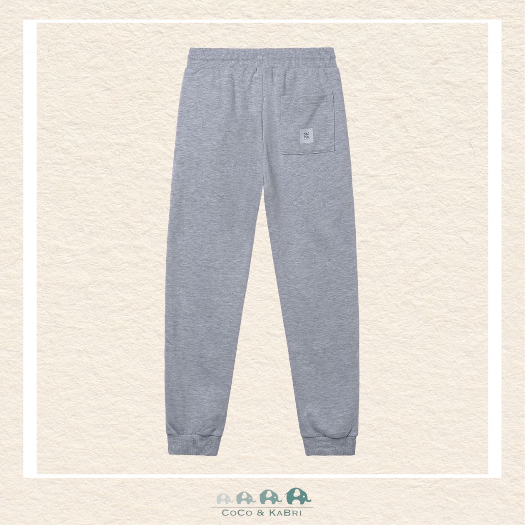 Back view of Mayoral boys heather gray joggers showing the high-quality tailoring and reinforced active-ready construction | Canada