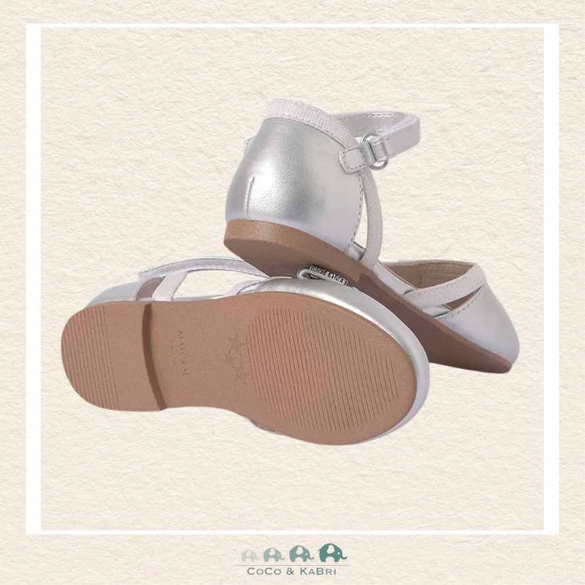 Mayoral: Metallic Silver Ballet Flats, CoCo & KaBri Children's Boutique