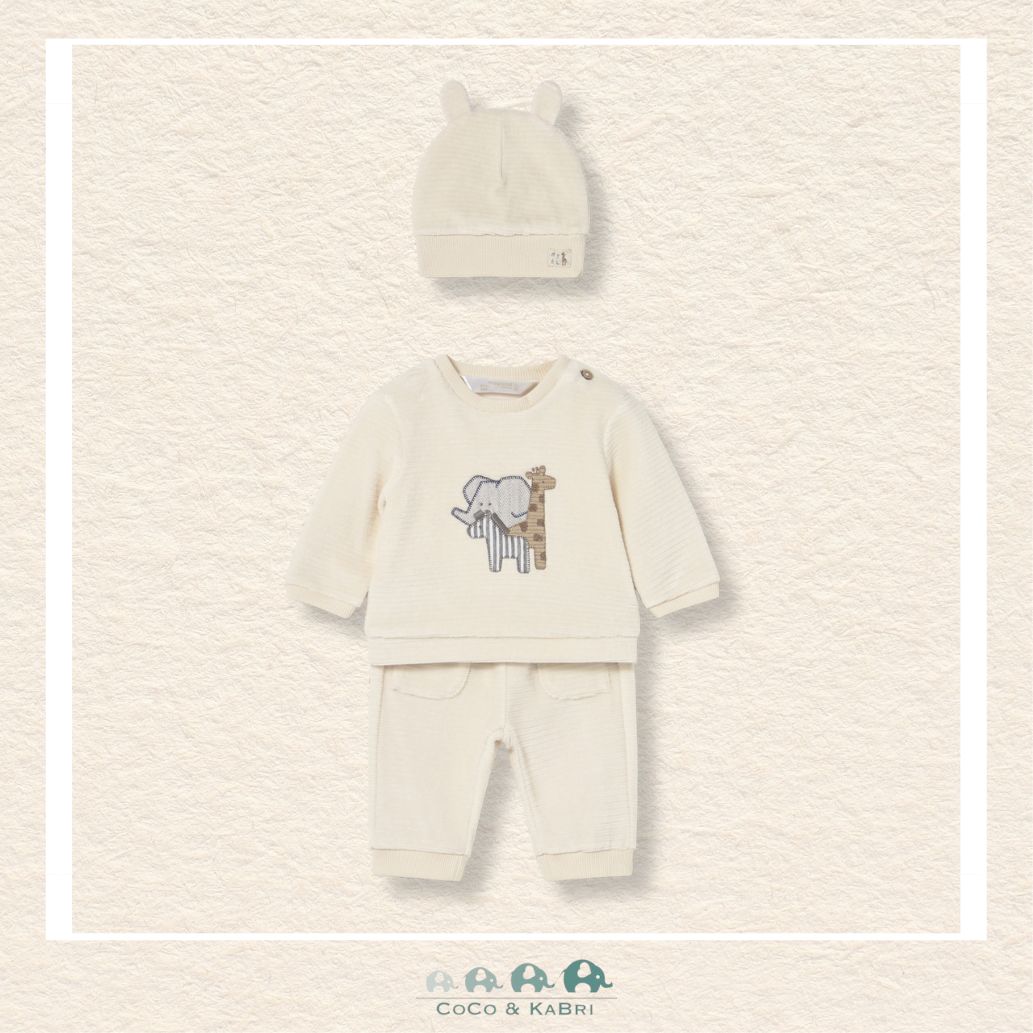 Mayoral Newborn 3‑Piece Set – Sweatshirt, Pants & Hat, CoCo & KaBri Children's Boutique