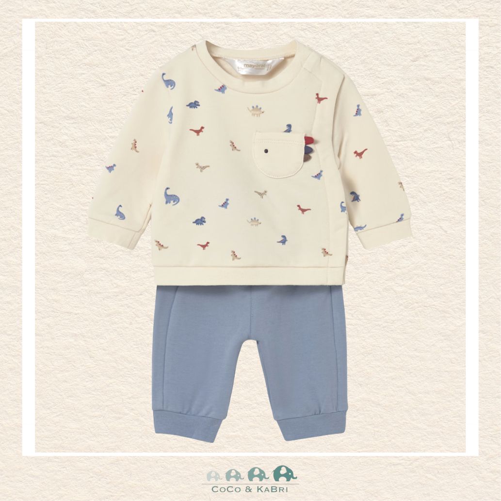 Mayoral Newborn Baby Boy 2 Piece Sweatsuit - Dinosaurs, CoCo & KaBri Children's Boutique