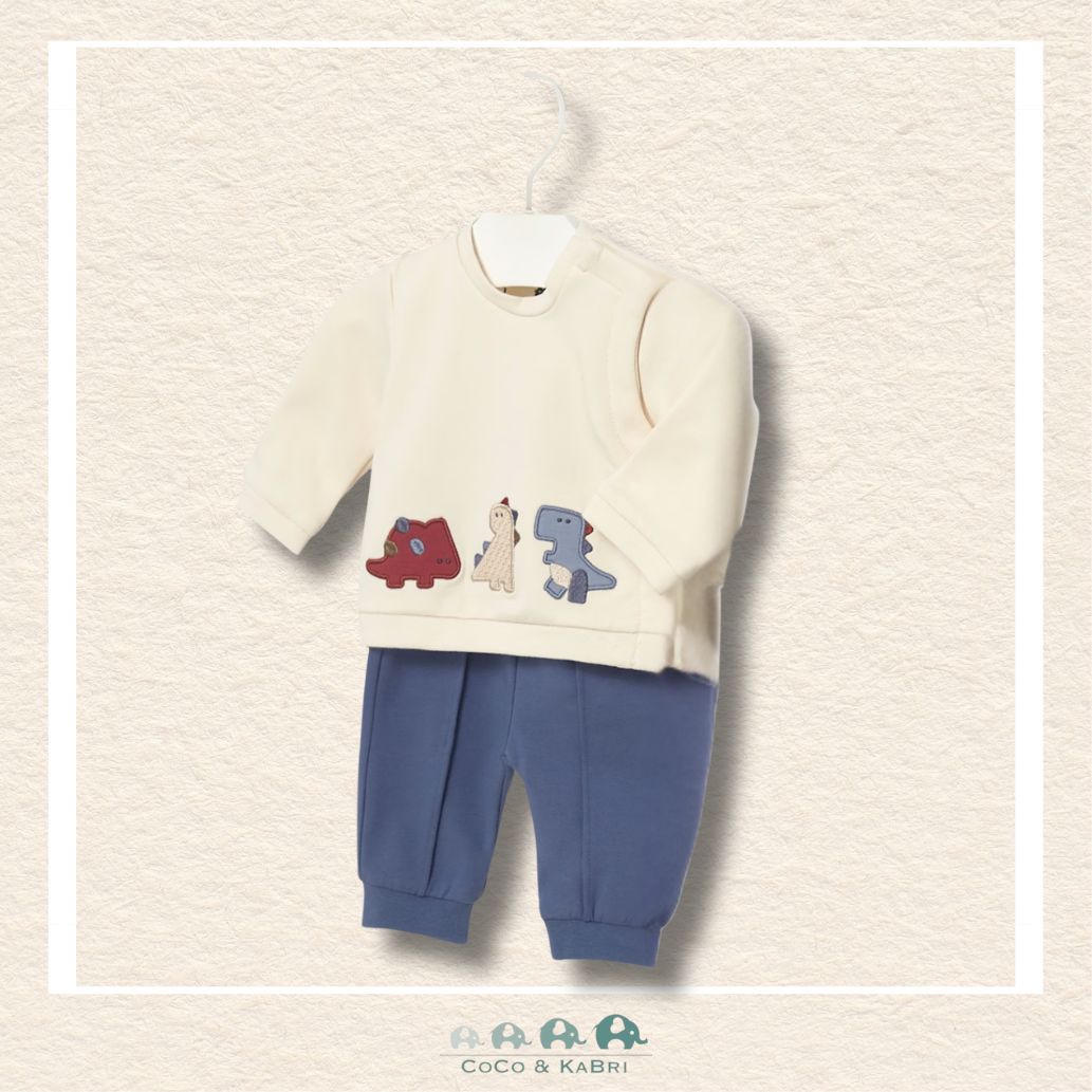 Mayoral Newborn Baby Boy 2 Piece Sweatsuit - Dinosaurs, CoCo & KaBri Children's Boutique