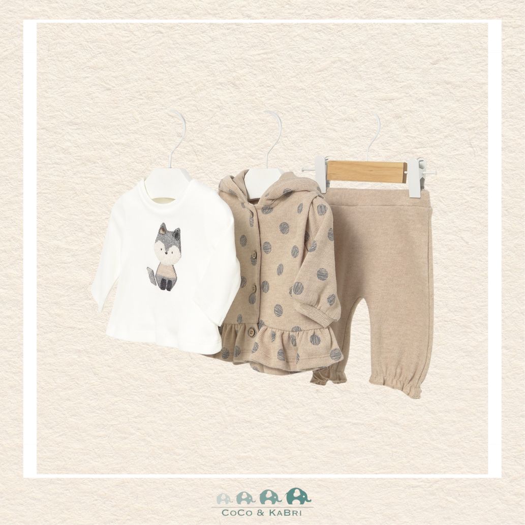 Mayoral Newborn Baby Girl 3 - Piece Set – Hoodie, T-Shirt & Pants, CoCo & KaBri Children's Boutique