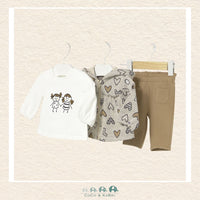 Mayoral Newborn Girl 3 - Piece Set – Heart Hoodie, T-Shirt & Pants, CoCo & KaBri Children's Boutique