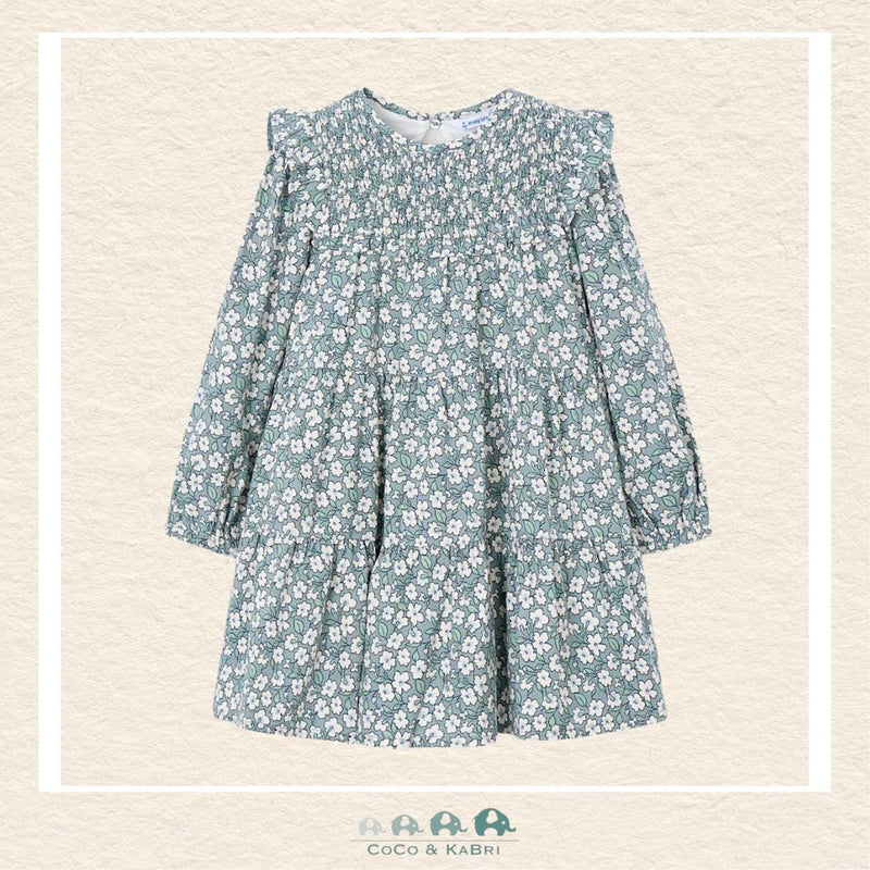 Mayoral: Printed Sage Dress, CoCo & KaBri Children's Boutique