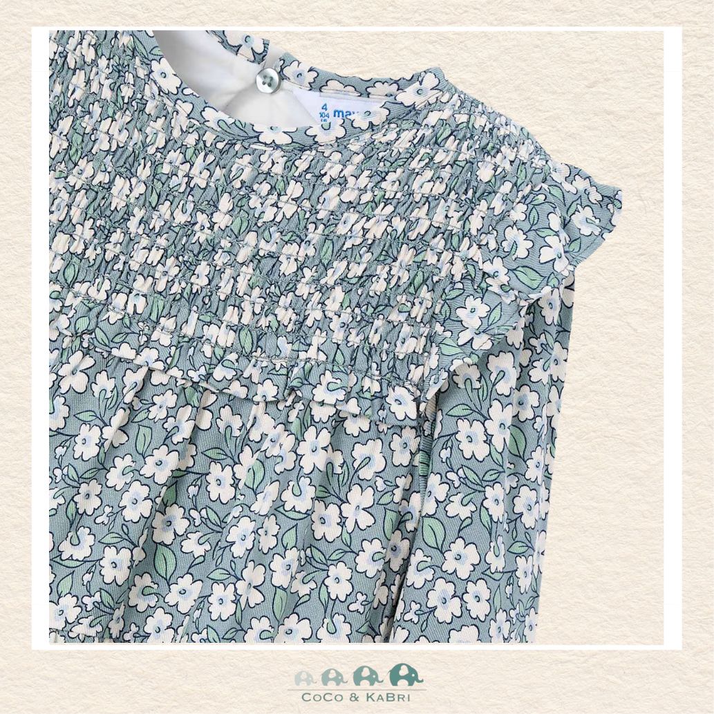 Mayoral: Printed Sage Dress, CoCo & KaBri Children's Boutique