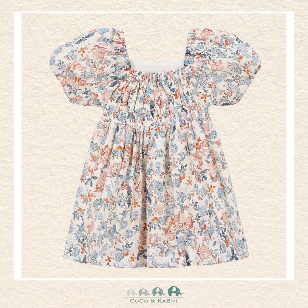 Mayoral: Salmon & Blue Floral Dress, CoCo & KaBri Children's Boutique