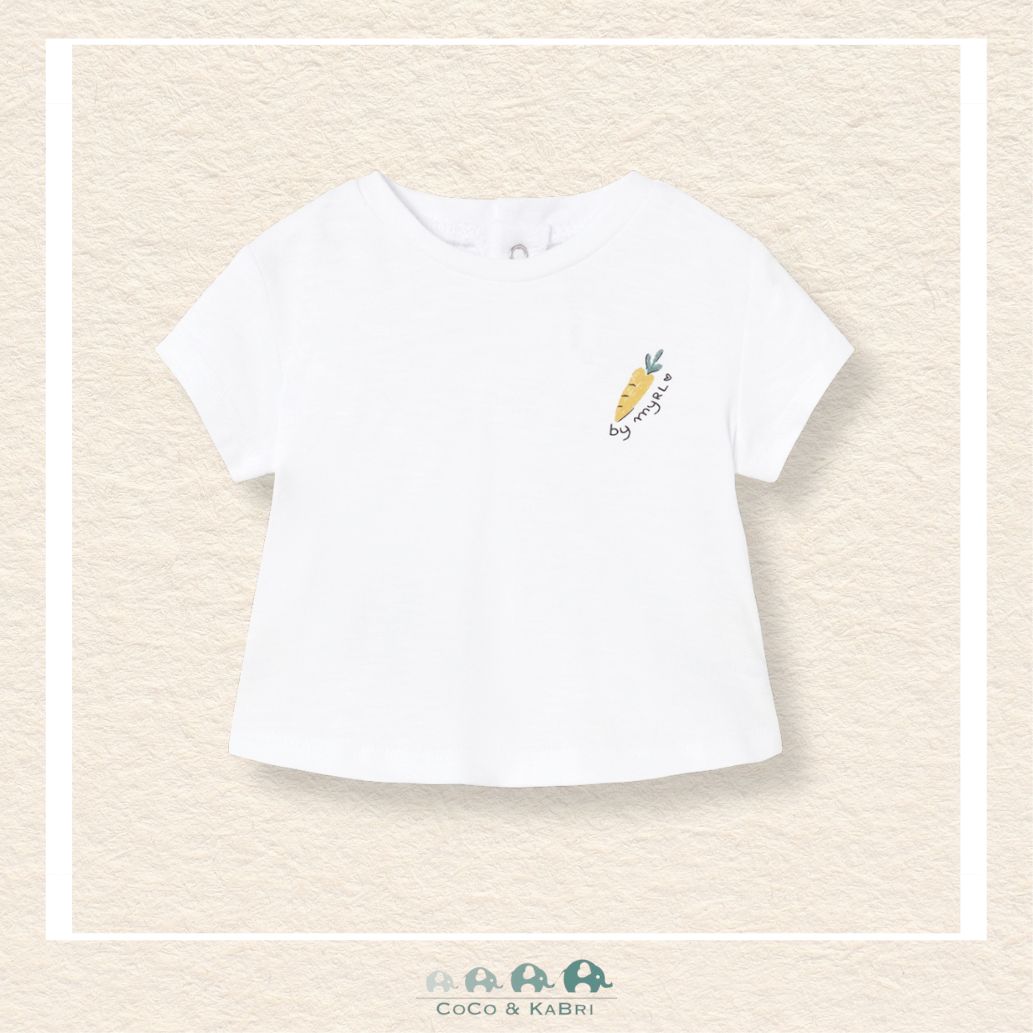 Mayoral: white tshirt with carrot
