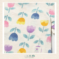 Close-up of Mayoral fabric showing the premium tulip floral print and soft natural cotton texture | Canada