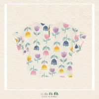 Back view of Mayoral girls tulip tee showing the high-quality tailoring and durable 100% cotton construction | Canada