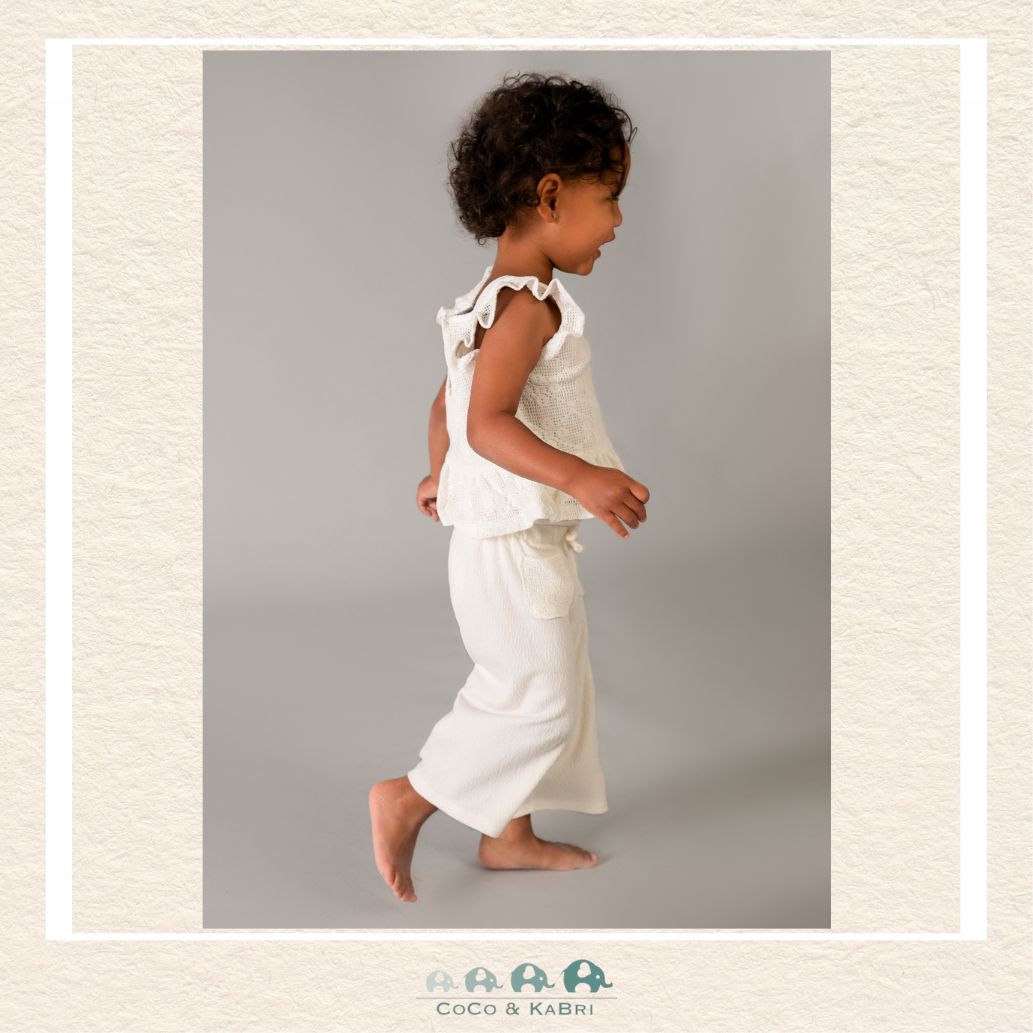 Mayoral Two-Piece Natural Tones Set on toddler showing the cozy top and coordinated trousers for an effortless boutique look | Canada