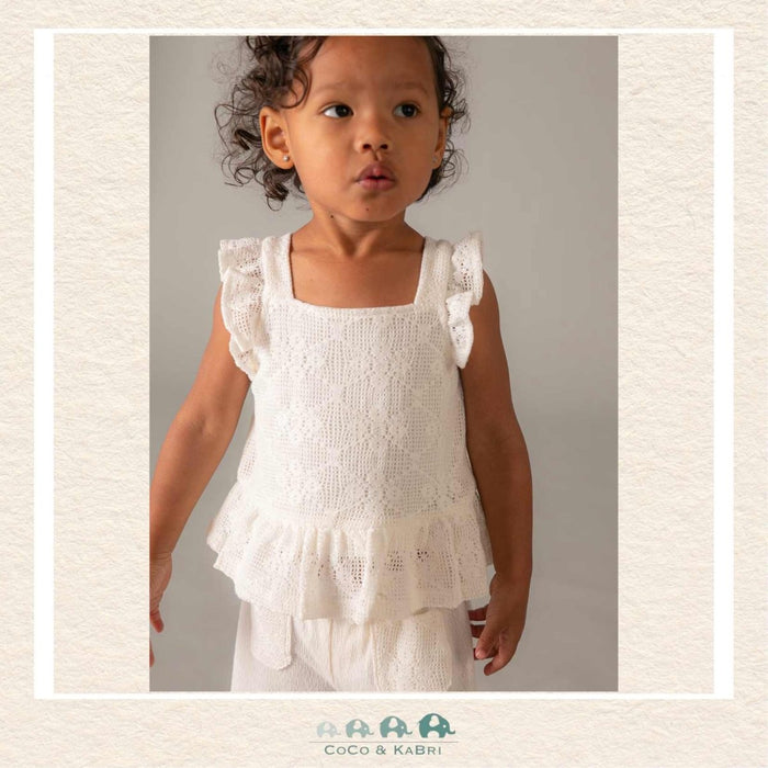 Mayoral Two-Piece Natural Tones Set on toddler showing the cozy top and coordinated trousers for an effortless boutique look | Canada