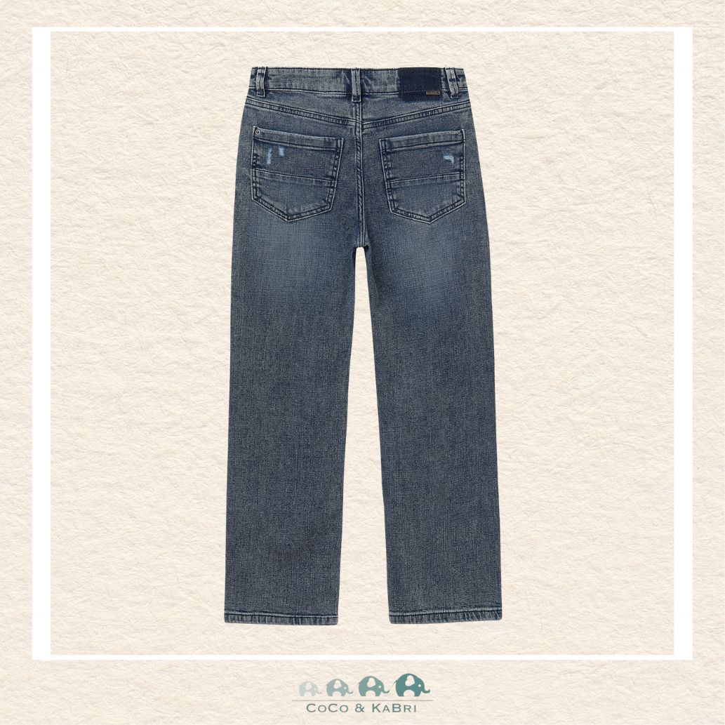 Mayoral Youth Boys Wide Fit Denim Pants - Dirty Blue, CoCo & KaBri Children's Boutique