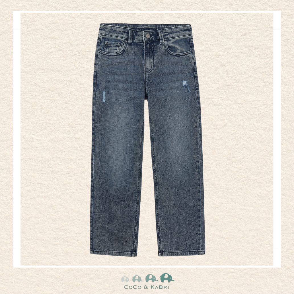 Mayoral Youth Boys Wide Fit Denim Pants - Dirty Blue, CoCo & KaBri Children's Boutique