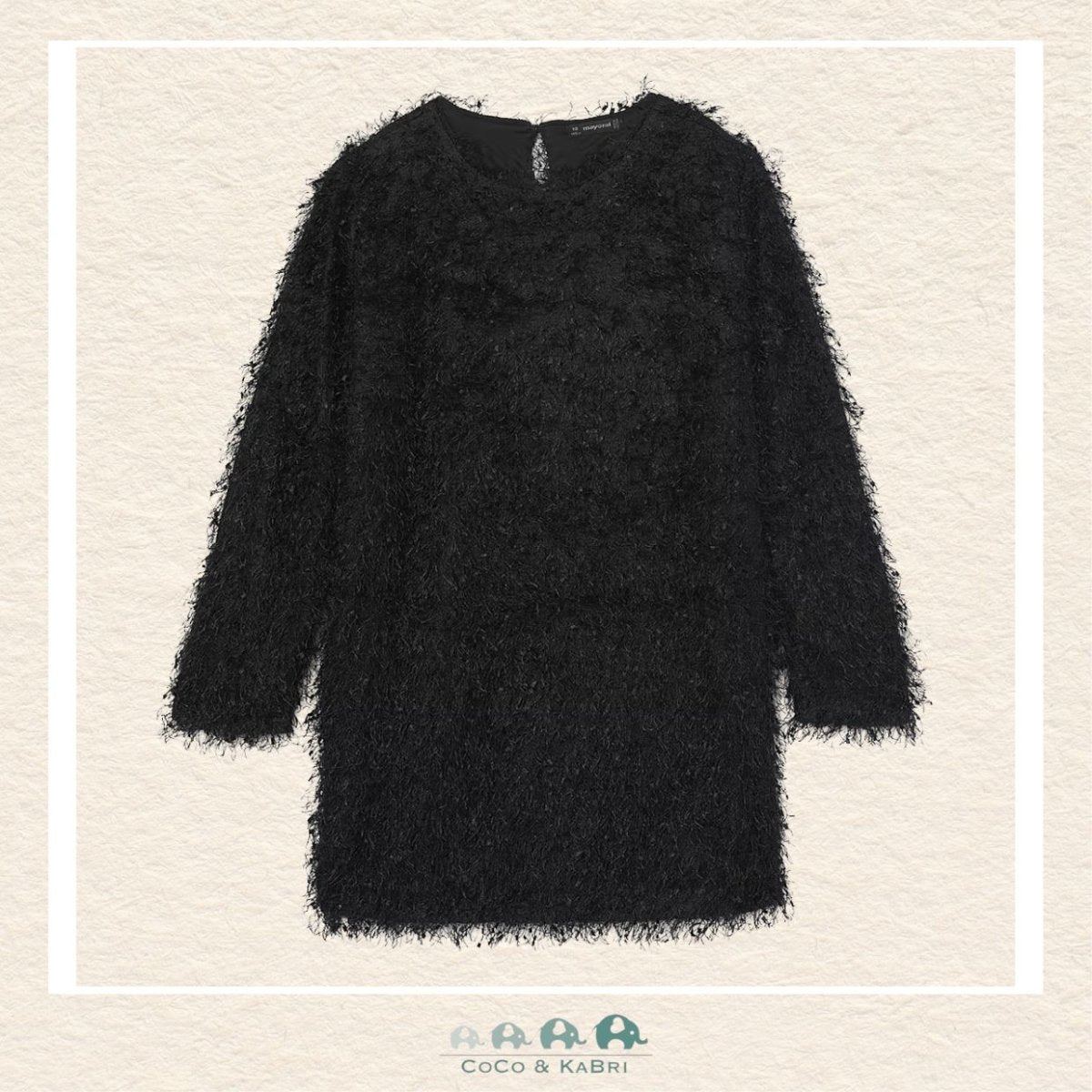 Mayoral: Youth Girl Fringed Dress - Black, CoCo & KaBri Children's Boutique, Brooks Alberta Canada