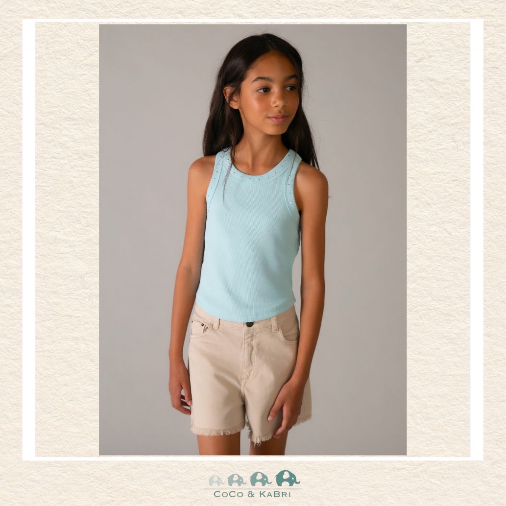 Mayoral: Youth Girls' Blue Tank Top, CoCo & KaBri Children's Boutique