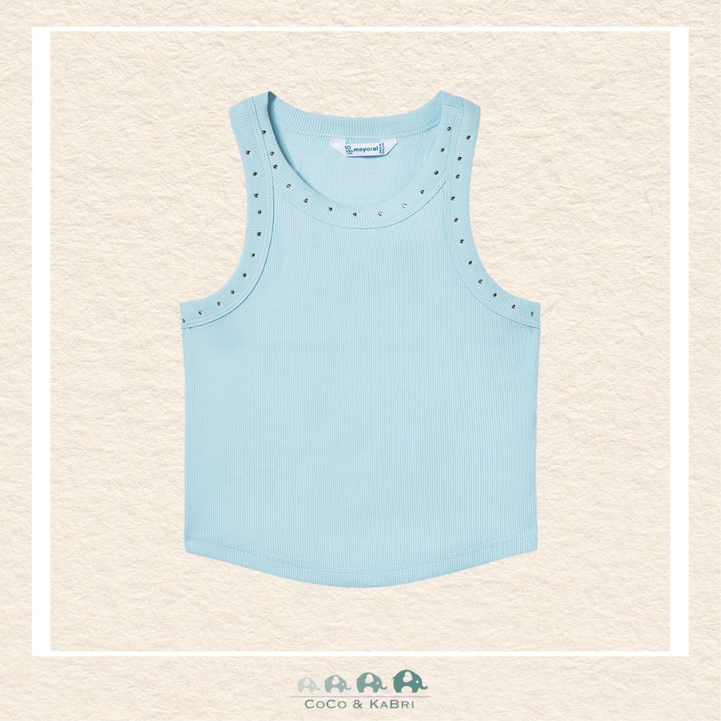 Mayoral: Youth Girls' Blue Tank Top, CoCo & KaBri Children's Boutique