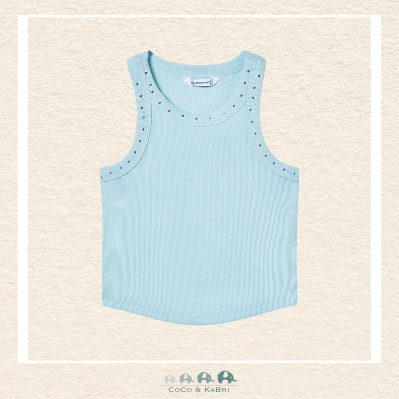 Mayoral: Youth Girls' Blue Tank Top, CoCo & KaBri Children's Boutique