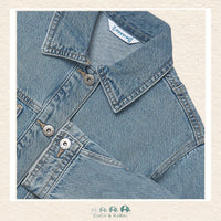 Back view of Mayoral Youth Girls Denim Jacket showing high-quality durable stitching and construction | Canada