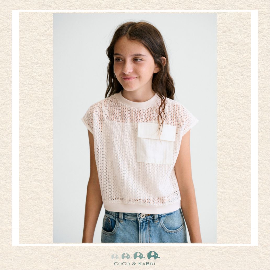 On-model view of the Mayoral Youth Girls two-piece shirt set showing the layered, sophisticated fit | Canada