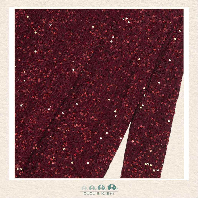 Mayoral : Youth Girls Velvet Sequin Dress - Maroon, CoCo & KaBri Children's Boutique, Brooks Alberta Canada