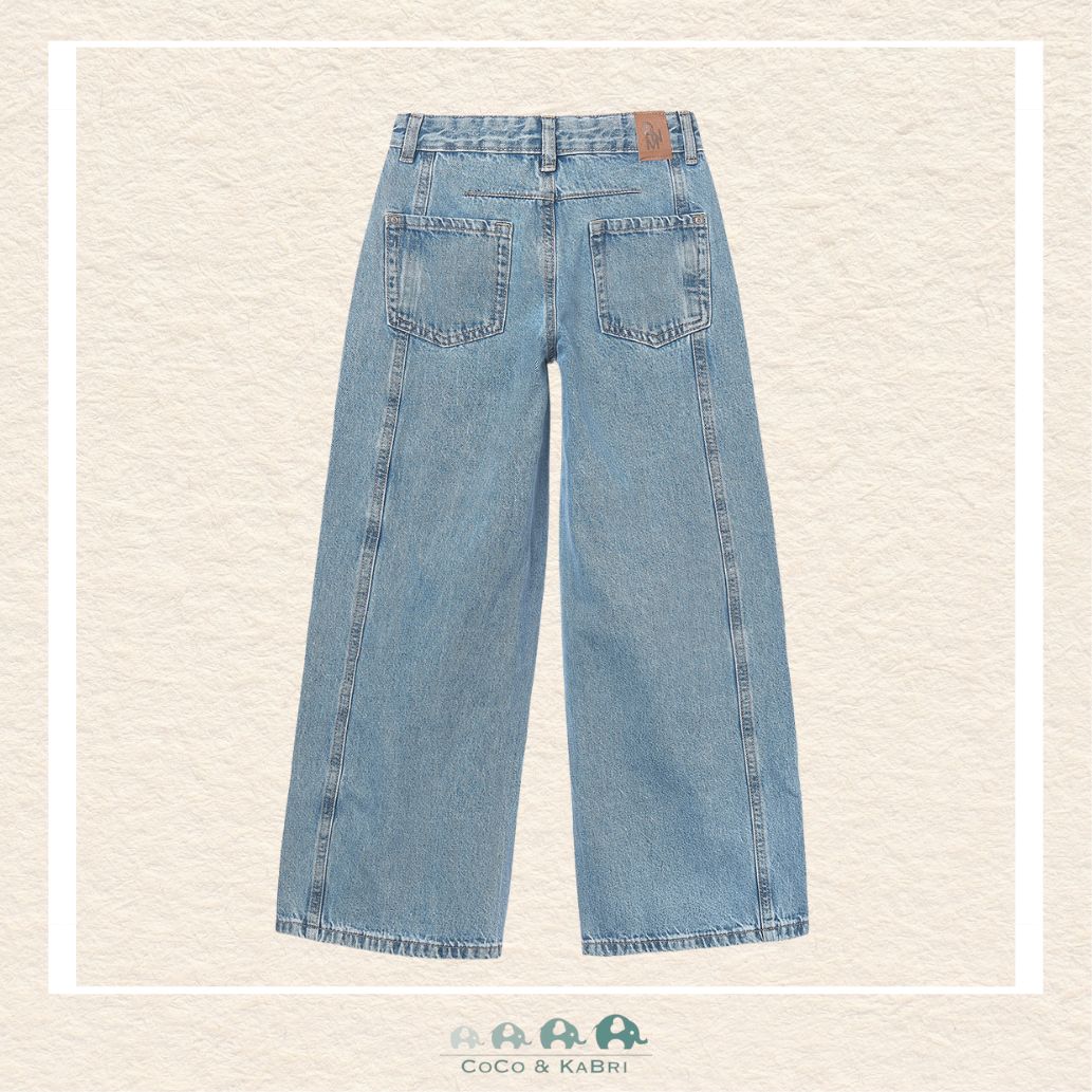 Back view of Mayoral Youth Girls Wide Leg Denim showing the relaxed, modern fit | Canada