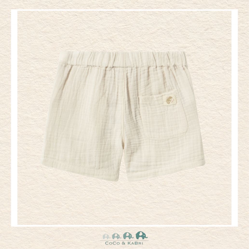 Back view of Mayoral boys Bermuda shorts showing the high-quality tailoring and durable natural fiber construction | Canada