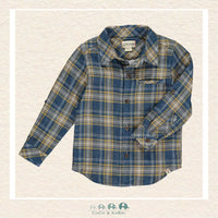Me & Henry: Atwood Woven Shirt - Blue/Gold Plaid, CoCo & KaBri Children's Boutique