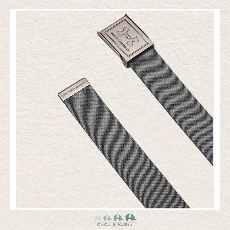 Men's UA Drive Stretch Webbing Belt Black/Silver, CoCo & KaBri Children's Boutique