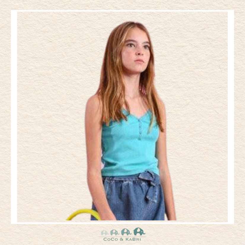 Mini Molly Jersey Turquoise Tank Top, CoCo & KaBri Children's Boutique