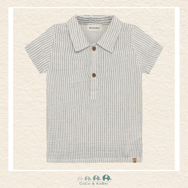 Minymo: Baby Boy Vertical Stripe Shirt, CoCo & KaBri Children's Boutique, Brooks Alberta Canada